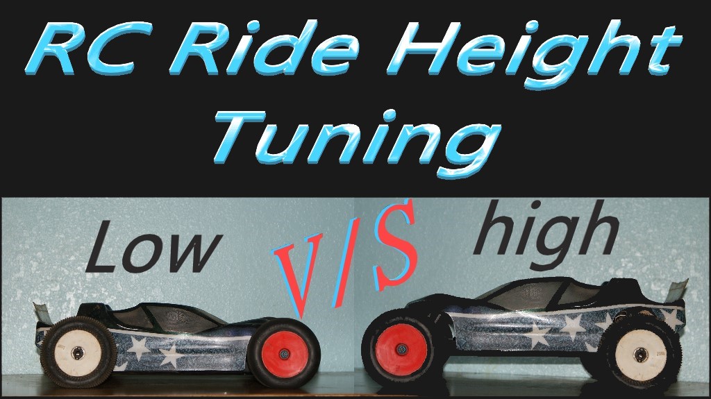 RC Ride Height of a Losi XXXT CR at it's lowest vs highest settings.